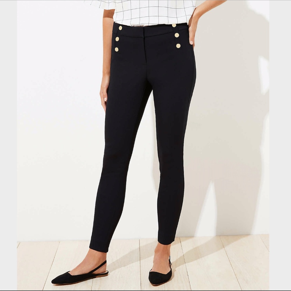 NWT LOFT SAILOR HIGH WAIST SKINNY ANKLE PANTS